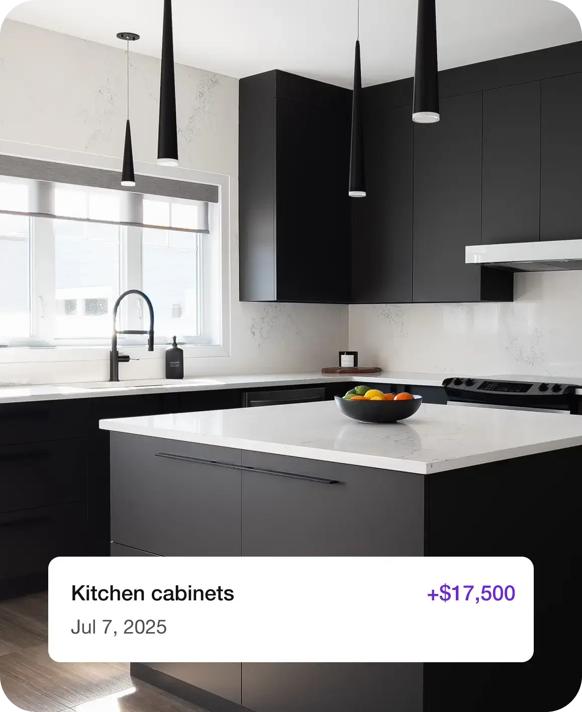 Renovated kitchen with dining area