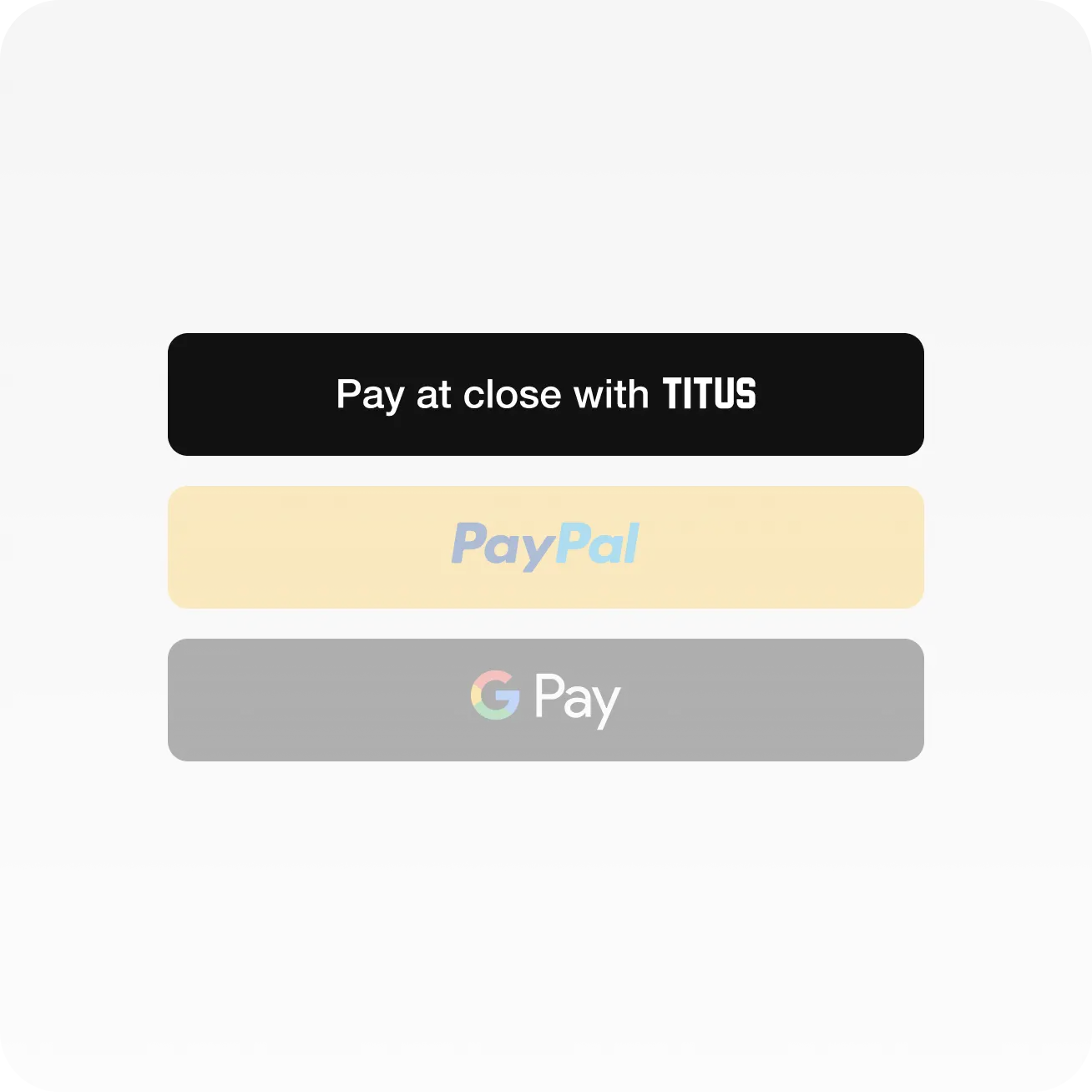 Express checkout options with Titus as an option