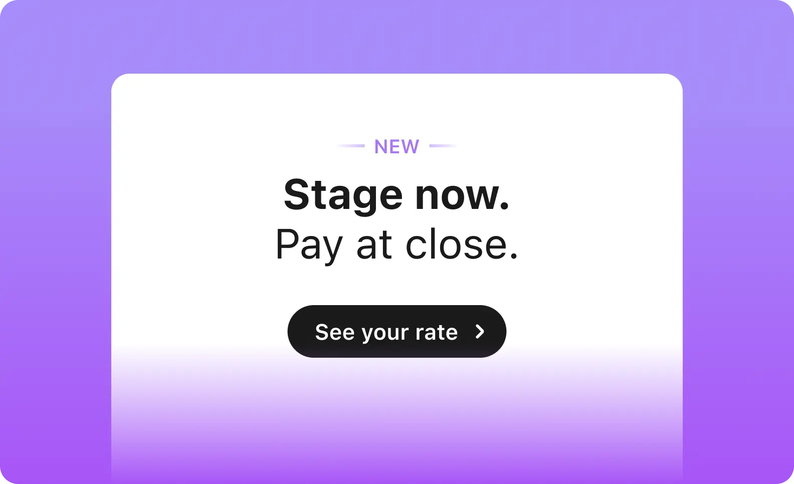 Pay at close